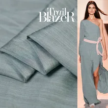 19 Лето Весна Новинка 65% шелк 25% хлопок 15% Лен 114 см ширина 22momme Dupion ткань для женщин платье пряжа окрашенная ткань Diy шитье