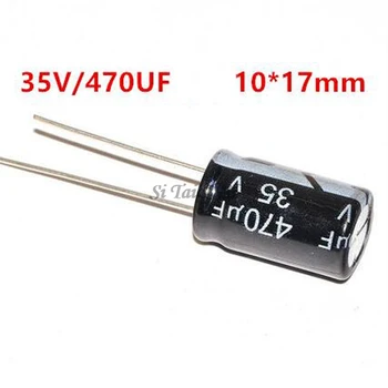 

10PCS Higt quality 35V470UF 10*17mm 470UF 35V 10*17 Electrolytic capacitor