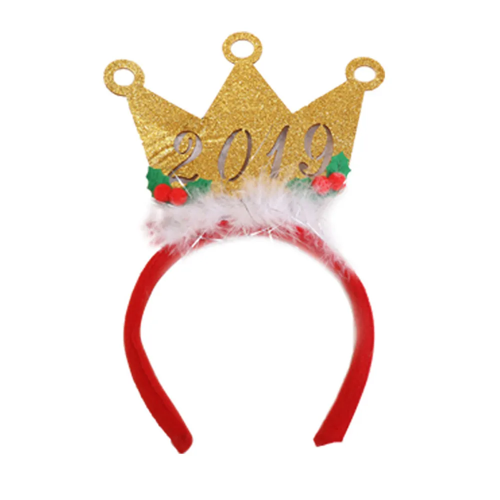 Рождественская повязка на голову; блестящая Рождественская корона; повязка на голову для девочек; вечерние аксессуары для волос; Navidad Bandeau Fille Noel; Прямая поставка - Цвет: C