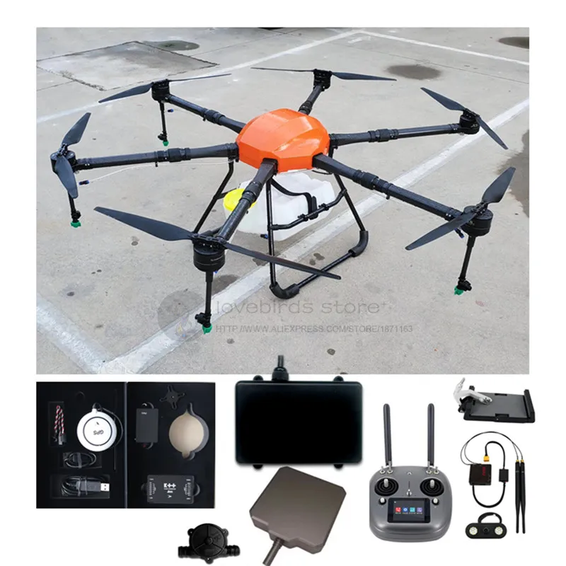 SA616HZ 16L Hexacopter Waterproof Agriculture Spraying Drone Kit Unassembled JIYI K++ Obstacle Avoidance VD32 | Игрушки и хобби
