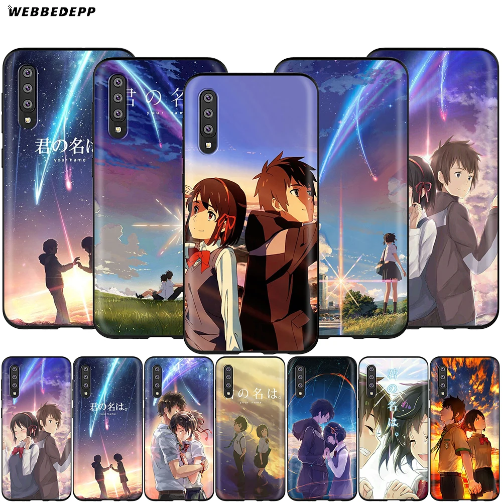 Webbedepp аниме ваше имя чехол для Samsung Галактики S7 S8 S9 S10 Edge Plus Note 10 8 9 A10 A20 A30 A40 A50 A60