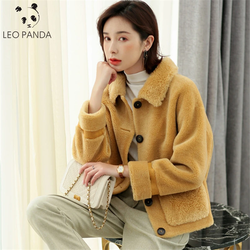 

2019 Superior Quality Real Wool Fur Jacket Women New Sheep Shearing Fur Coat Female Genuine Natural Fur Coats Plus Size Parka