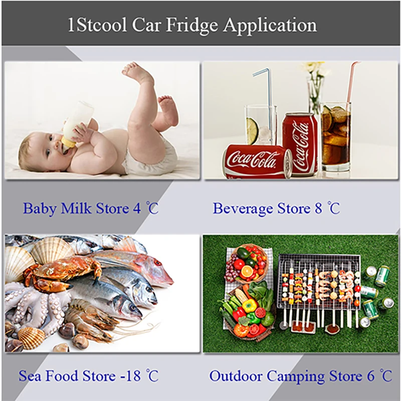 28L Alpicool Auto Car Refrigerator 12V Compressor Portable Freezer Fridge Quick Refrigeration Travel Outdoor Picnic Canp Cooler
