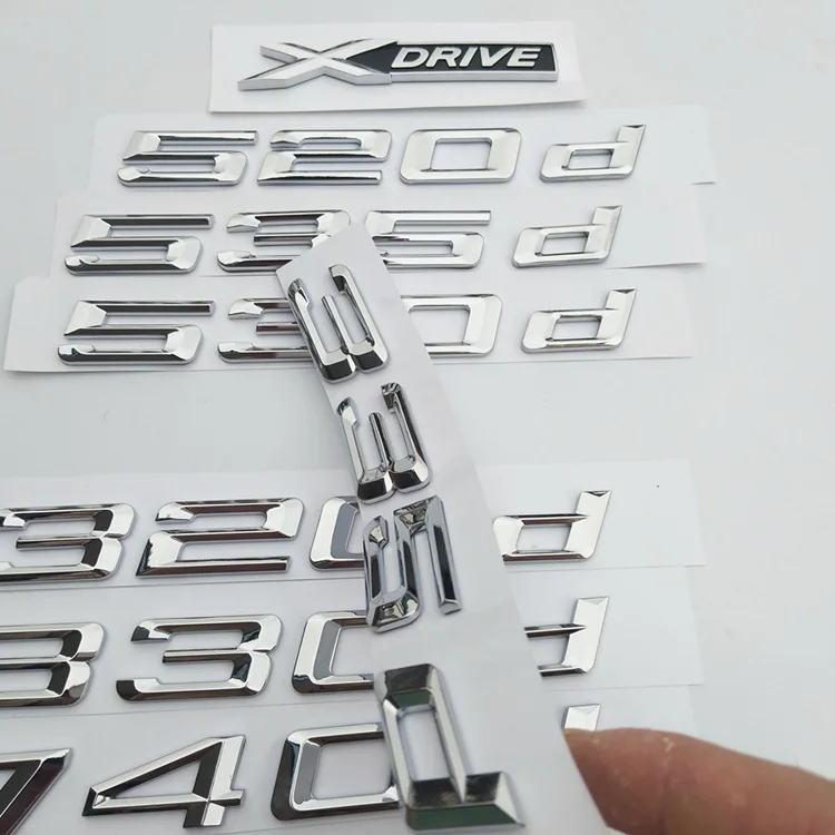 2PCS MIX Car Styling 3D 520d 320d 120d 740d 318d 530d 330d 525D Auto Sticker Emblem Boot Rear Badge For M3 M5 X1 X3 X5 X6 | Автомобили и