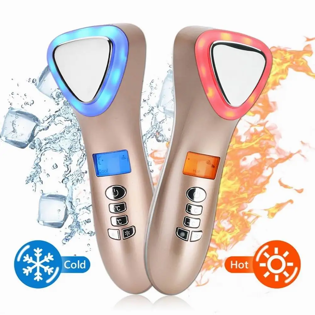 Ferramentas de Beleza Cuidados com a Pele Efeito de Vibração Máquina da Beleza Massageador Facial Ultra-sônica Rosto Dispositivo Spa Luz Anti-envelhecimento Levantamento 2 Massageador Facial Ferramentas de Beleza Cuidados Com
