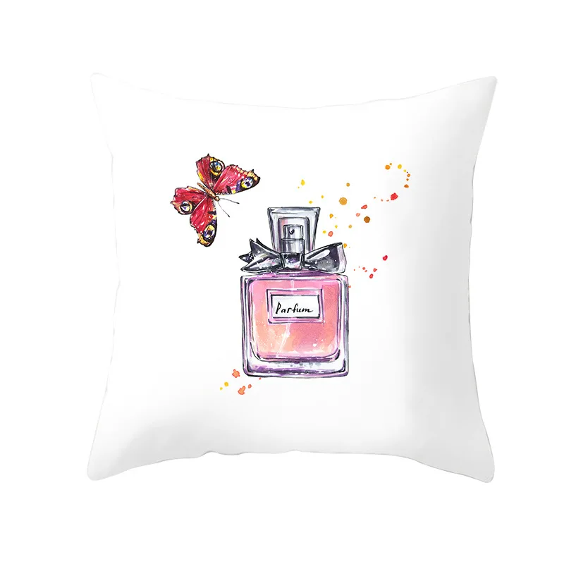 New Fashion Perfume Bottle Cushion Cover Home Decor Polyester