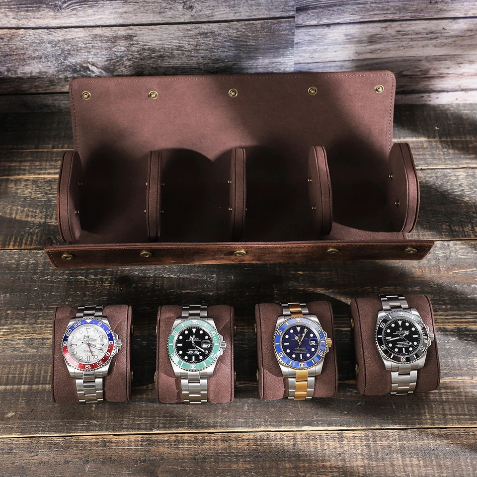 Custodia da viaggio in rotolo con cinturino per orologio Custodia da viaggio in rotolo con cinturino per orologio