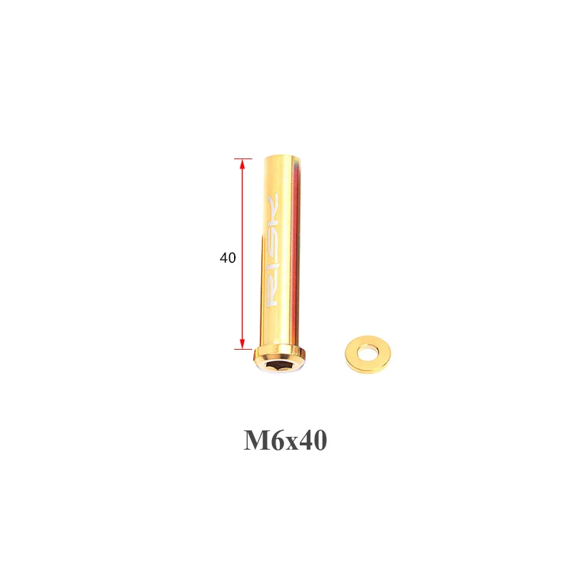 40mm Gold 1 комплект велосипедные V Тормозной суппорт TC 4 Титан шоссейный велосипед C зажим фиксированные гайки с шайбой M6 x 10/15/20/25/30/40 мм Велоспорт Запчасти - Цвет: 40mm Gold