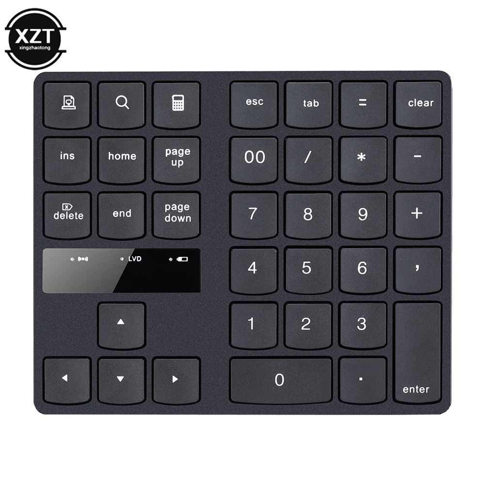 Usb 2.4g Teclado sem Fio 35 Teclas Botões Multimídia Mudo Silencioso Número do Teclado Digital Fim de Casa Direção para Cima para Baixo Chave - Imagem 4