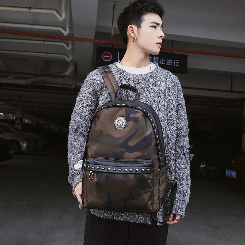 

Bags Male Backpack Men Luxury Mochila School-Bag for Silver Adolescent Feminina