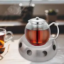 Кофейная свеча офисный держатель из нержавеющей стали нагреватель для чайника Серебряная нагревательная база круглая плита домашние практичные аксессуары съемная
