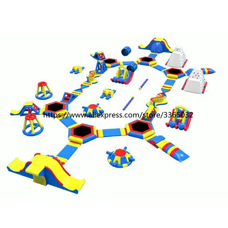 

High Quality Inflatable Jumping Trampoline Floating Water Park Games For Kids And Adults
