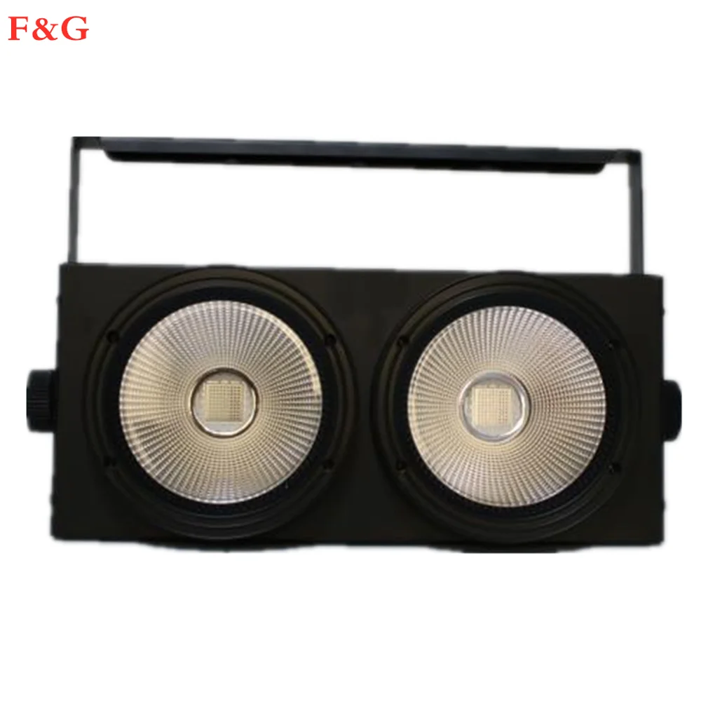 RGB Snelle Verzending 2 Ogen 200W светодиодный COB Blinder RGB Verlichting Voor DMX512 сценический эффект Dansvloer DJ вечерние в 6/10 Kan - Цвет: RGB