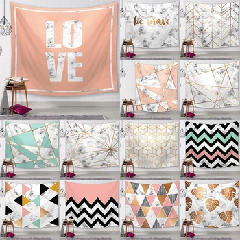 

Geometric Marble Pattern Soft Wall Cloth Tapestry Polyester Hanging Wall Carpet Decorative Tablecloth Blanket Home Decor 60004