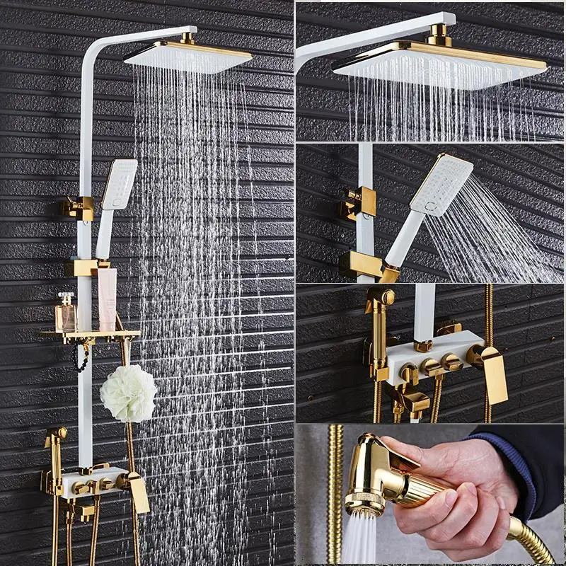 Набор для ванной комнаты Regadera Colonne De panel Regendouche Preto Dusche Ducha Douche Do Banheiro Chuveiro душевой набор