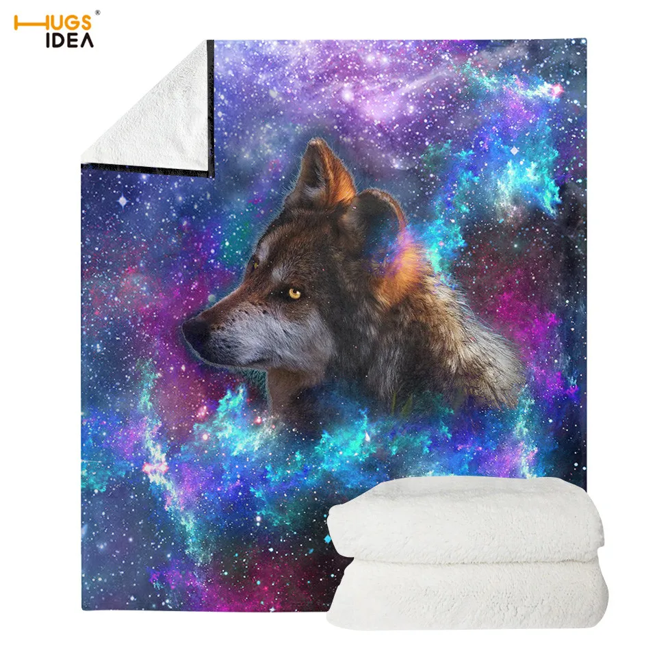 Одеяло HUGSIDEA из мягкого фланелевого флиса с изображением Галактики, звезды, волка, светильник, теплое одеяло для дивана, одеяло для йоги/тренажерного зала, постельное белье с изображением черепа - Цвет: CC3198