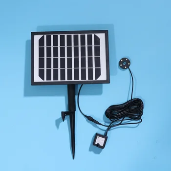 

1Pc 5W 7.4V 2400mA LED Solar Powered Fountain Pump Water Jet Pump with Storage Battery(Black)