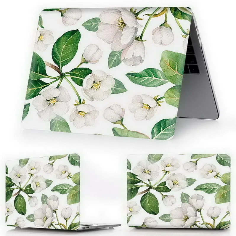 Чехол для ноутбука MacBook Air 11 13 дюймов A1466 A1932 Pro 12 13 15 retina A1502 A1706 A1708 A1989 A2159 чехол с цветочным рисунком - Цвет: shui cai ping guo