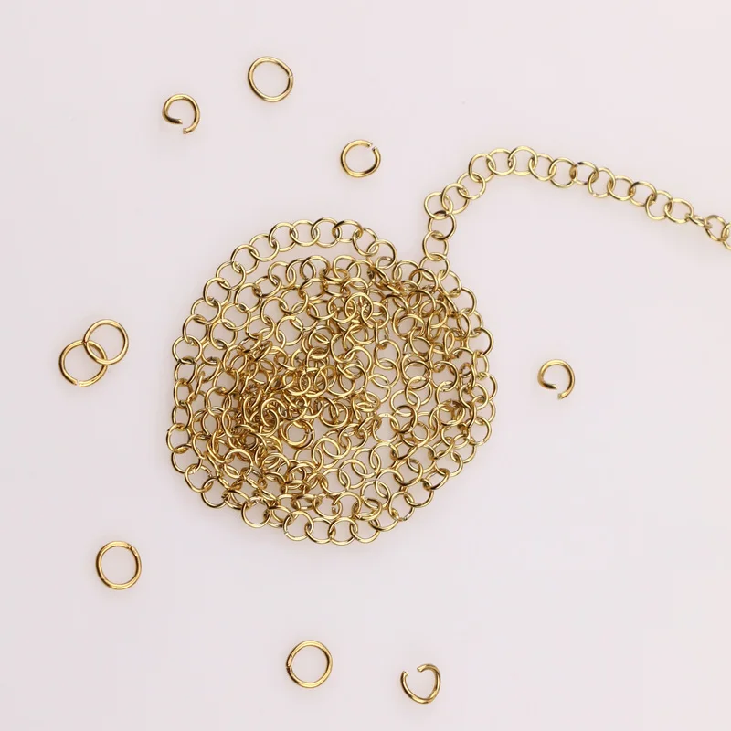 

100mm/lot Stainless Steel Gold Open Jump Rings Direct 4 5 6 8mm Split Rings Connectors for DIY Jewelry Ewelry Findings Making