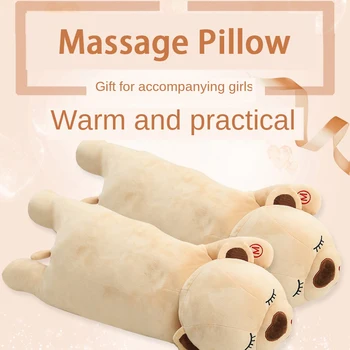

Bear Type Heated Infrared Shiatsu Massage Pillow Electric Kneading Neck Massage Linear Controller Animal Cervical Support Pad