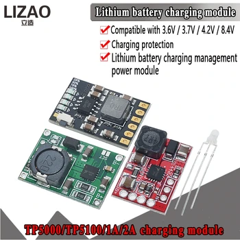 

TP5100 charging management power supply module board TP5000 1A 2A compatible with 4.2V 8.4V single and double lithium batteries