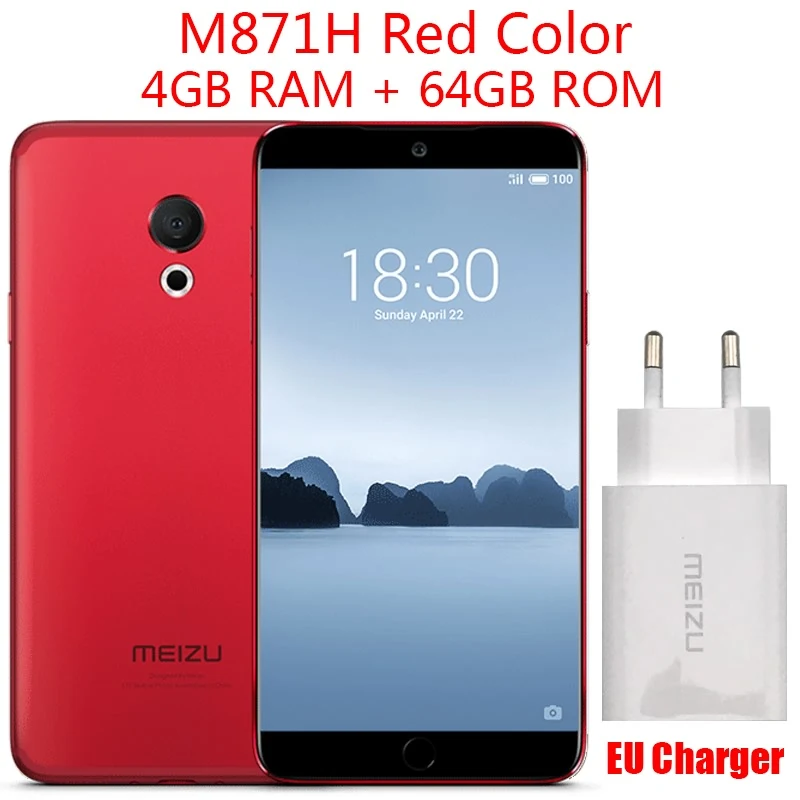 Meizu 15 Lite M15, 4G LTE, 4 ГБ, 32 ГБ/64 ГБ, Восьмиядерный процессор Snapdragon 626, экран 5,46 дюйма, 1920x1080 P, отпечаток пальца, быстрое зарядное устройство для мобильного телефона - Цвет: M871H Red 4G 64G