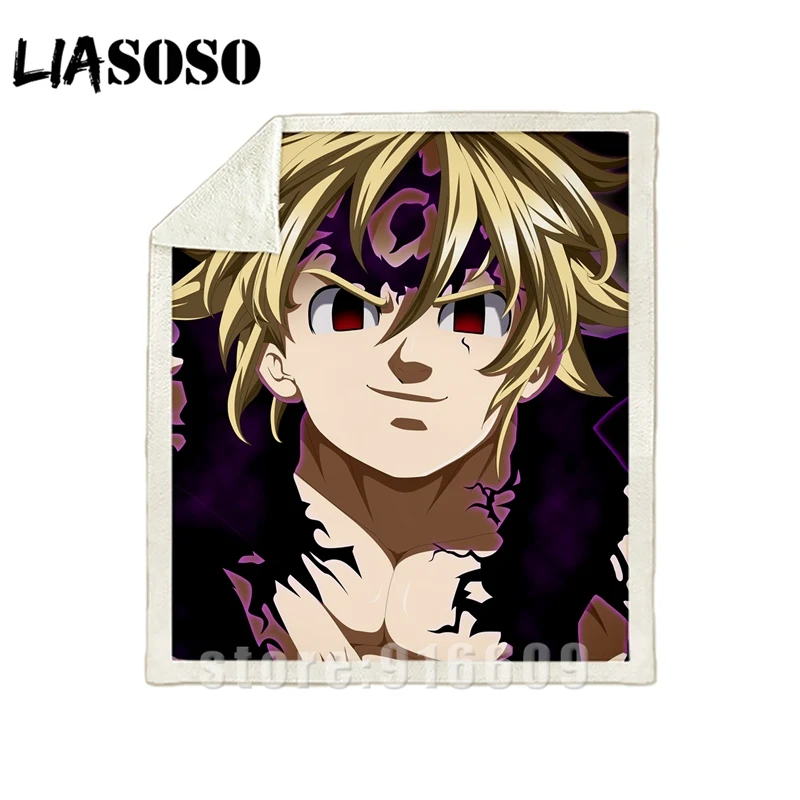 Диван-кровать с узором, офисное одеяло Nanatsu No Taizai The Seven Deadly Sins, одеяло-покрывало для мальчиков и девочек, Походное одеяло - Цвет: 15