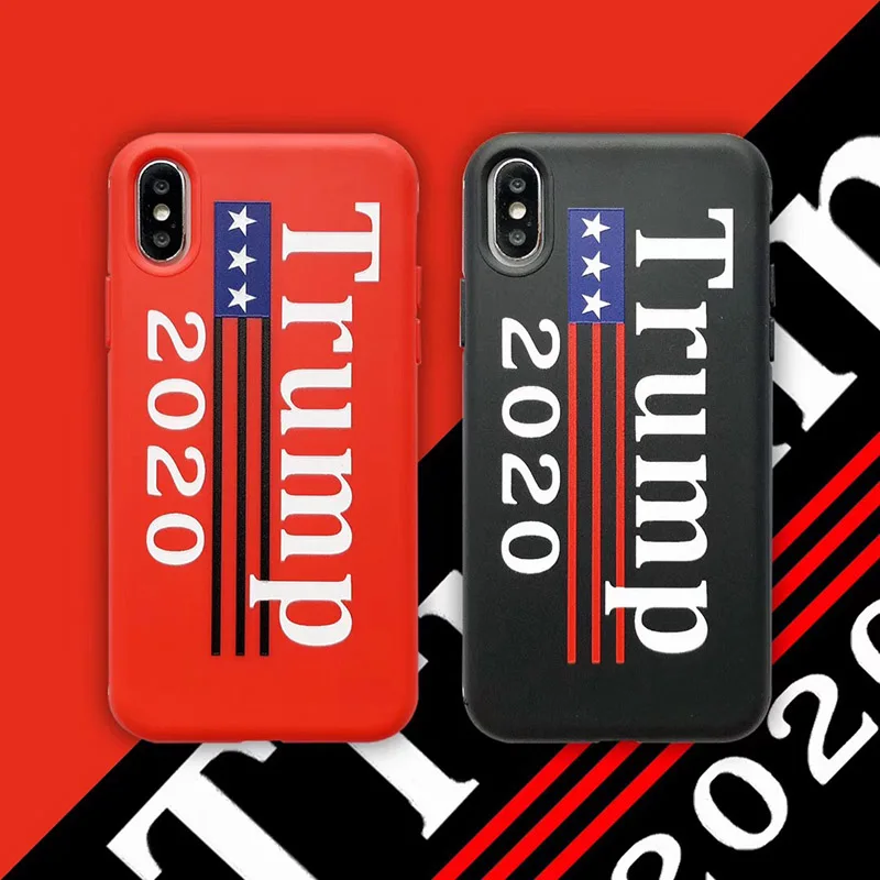 

2020 US Presidential Election soft silicon cover case for apple iphone 6 7 7plus 8 8plus X XR XS max 3D relief Trump phone coque