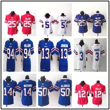 Распродажа Buffalo, высокое качество, для женщин, для девушек, для дома, Прошитый Tyrod Taylor Sammy Watkins Marcell Dareus LeSean McCoy, BR-3, Джерси