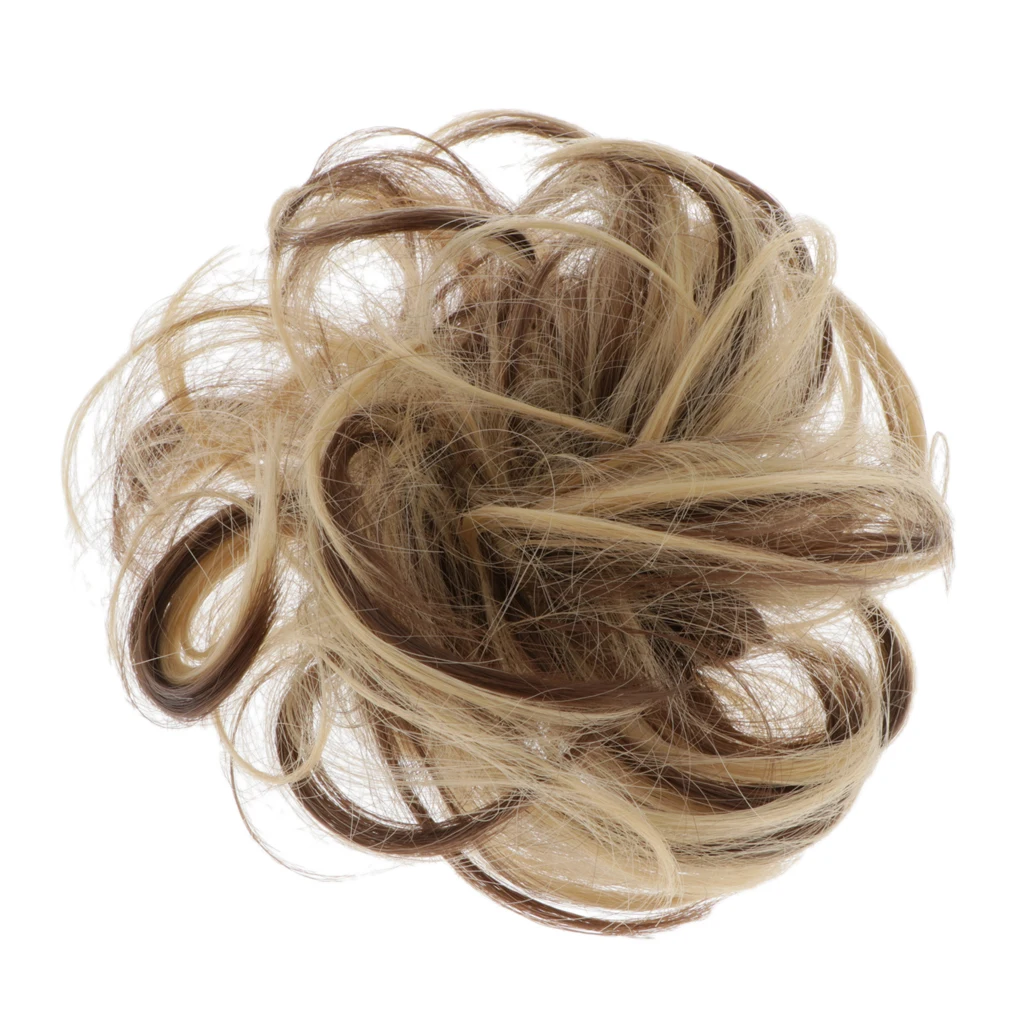 Messy Bun Hair Scrunchies Hairpieces Curly Wavy Updo Bun Extensions