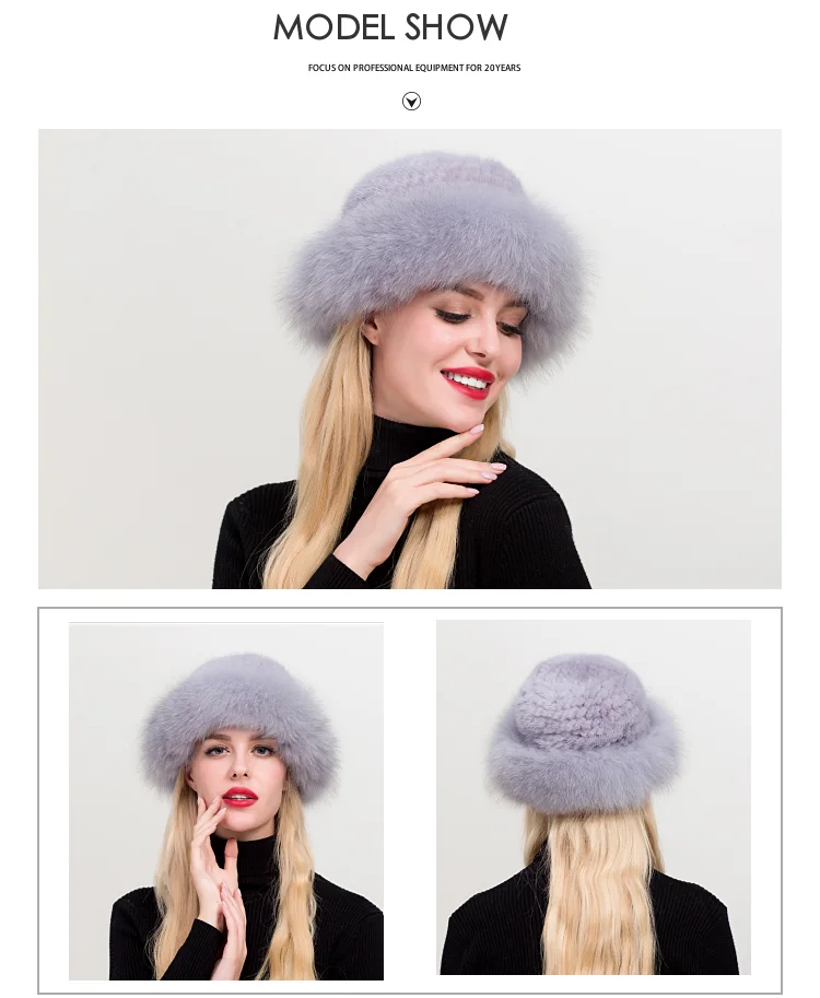ZDFURS* Натуральная норковая меховая шапка шапки русская зима с бренд Fox Fur Trim для женщин шапка вязаная натуральная норковая меховая шапка шапки Новые