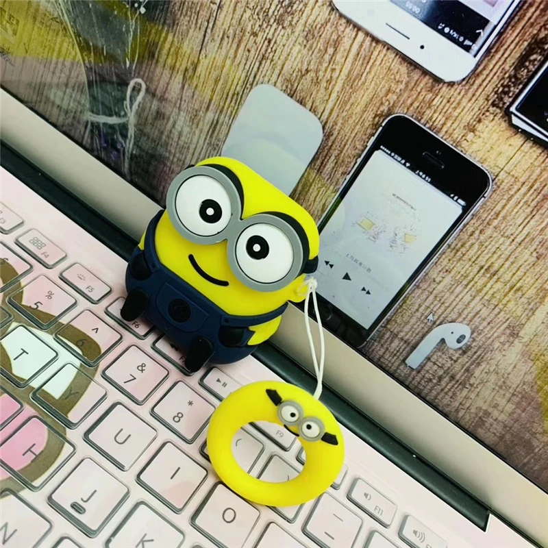 Забавный мультяшный чехол для Apple Airpods, защитный чехол, милый чехол для Bluetooth наушников, Модный мягкий силиконовый чехол s, сумка для гарнитуры