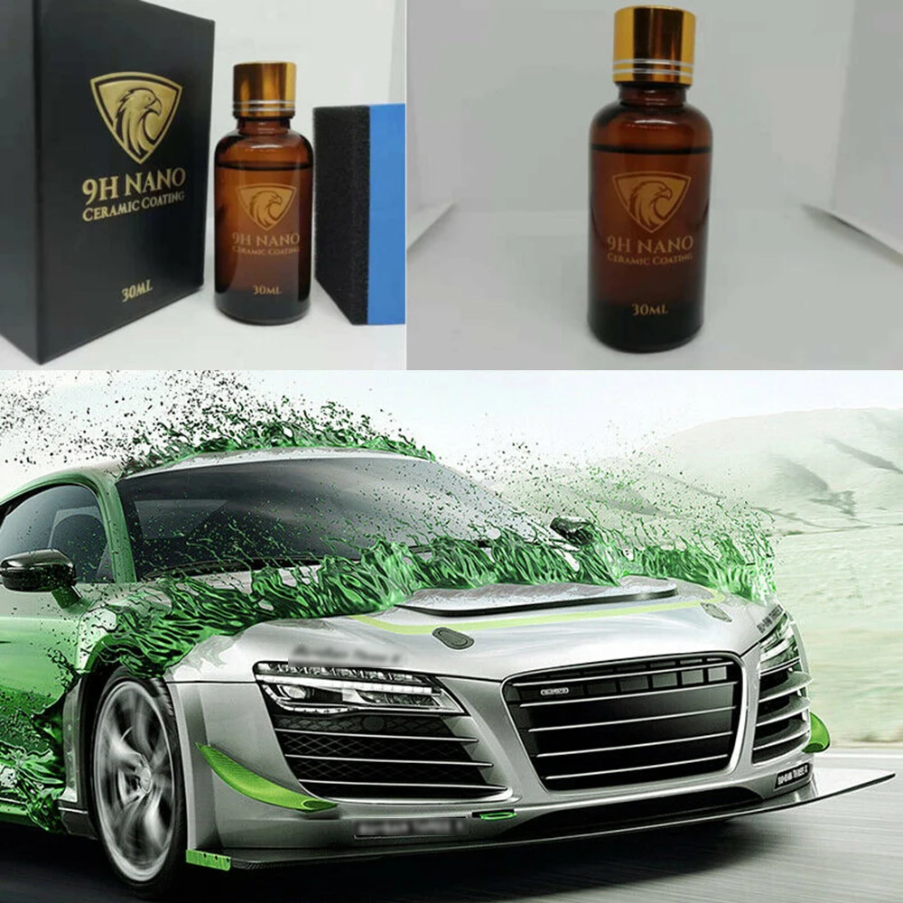 30 мл Автомобильная бутылка покрытой пленки твердость 9H Авто стекло покрытие уход раствор устойчивость к царапинам инструмент для чистки автомобилей губка 3-5 лет