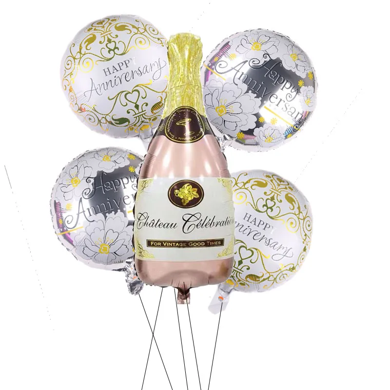 1set 18inch Round Happy Anniversary Foil Balloons Lovers Wedding Party Decoration Balloon Decor Gift | Дом и сад