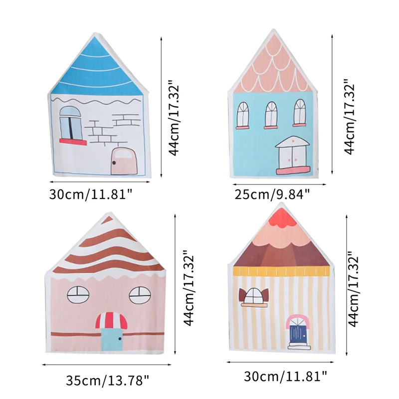 4 шт. детская кроватка бампер мультяшный дом Новорожденные бамперы хлопок кровать палатка протектор столкновения кроватка бампер Детская комната Декор детские постельные принадлежности - Цвет: 5
