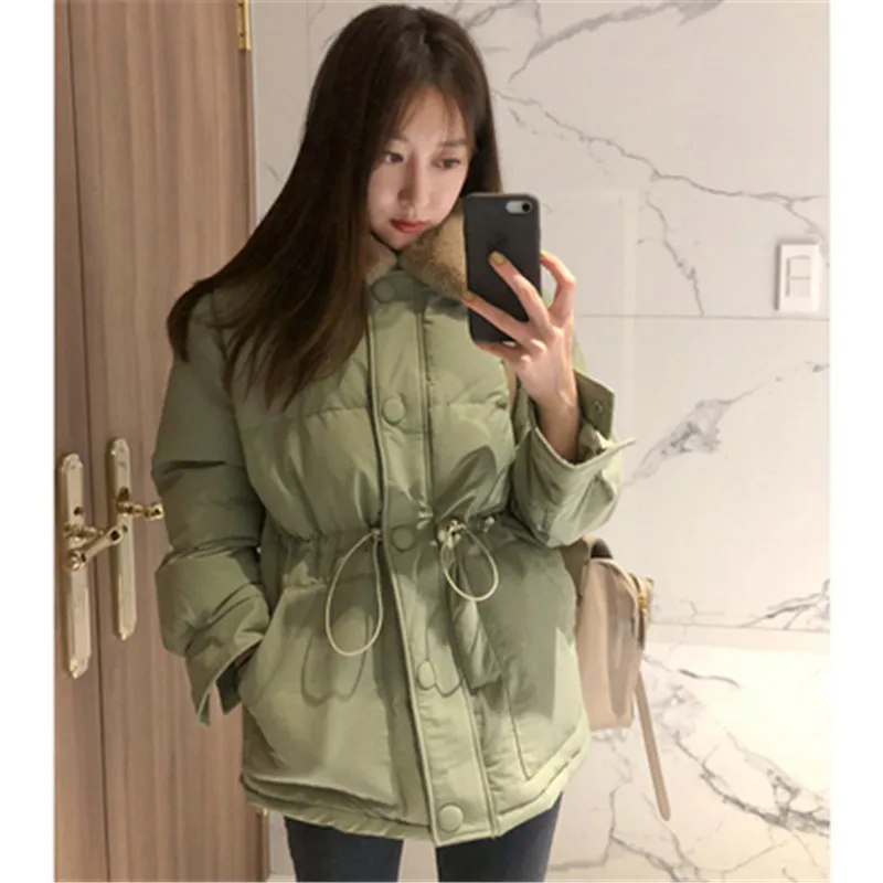 nueva moda tendencia Повседневная Chaqueta de algodón ropa de invierno suelta pan ropa mujer grueso abajo abrigo mujer corto