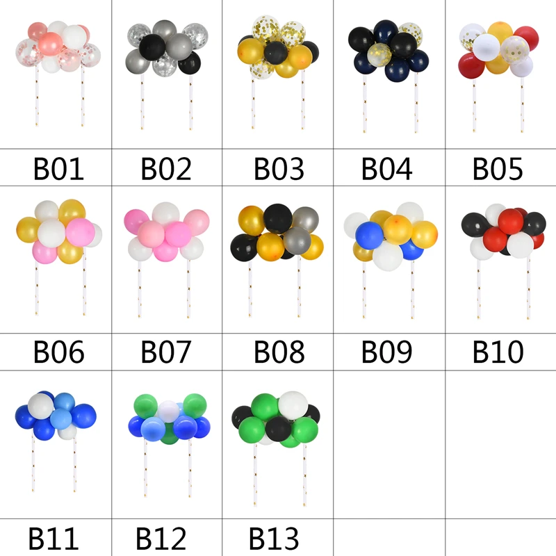 1 комплект 5 дюймов Мини шар Топпер для торта многоцветный латексный шар флажки для торта Свадьба День рождения десерт Топпер Декор детский душ поставка
