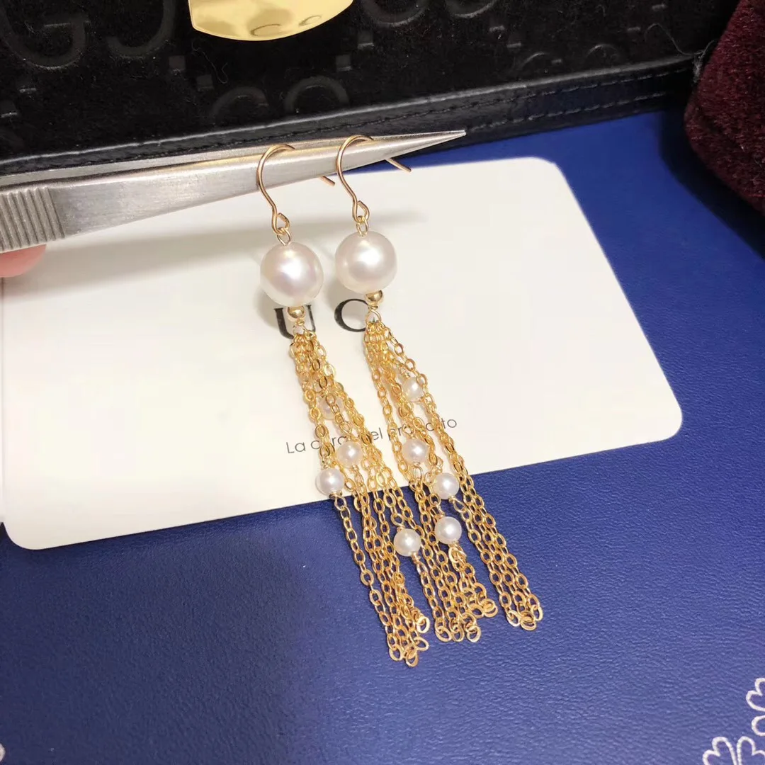 

Butterfly Home Qres1w68aai Natural 8.5-9. 5 Mm Perfect Circle Micro Virgine Freshwater Pearls 14k Gold Ear Hook