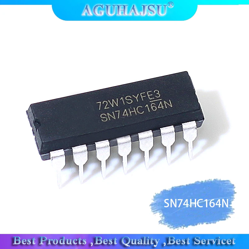 10 шт. SN74HC164N 74HC164 74HC164N DIP-14 8-битная параллельная загрузка новый оригинальный |