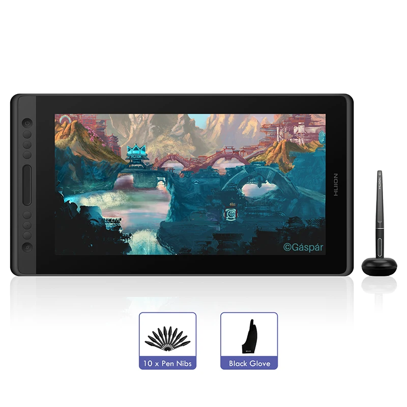 Huion グラフィックモニター Kamvas Pro 16 描画タブレット画面