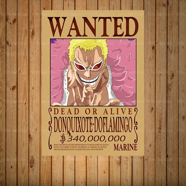 One Piece Luffy Canvas Painting Anime Retro Wanted Character Poster Wall Art Print Modern Home Children's Bedroom Decoration Mur as the picture shows