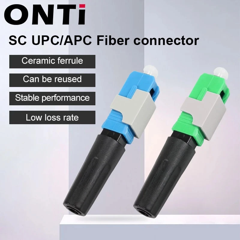 ONTi SC UPC/APC 단일 모드 광섬유 퀵 커넥터, FTTH 콜드 커넥터 도구, 필드 어셈블리 어댑터, 최신 50-200 개 ONTi SC UPC/APC 단일 모드 광섬유 퀵 커넥터, FTTH 콜드 커넥터 도구, 필드 어셈블리 어댑터, 최신 50-200 개