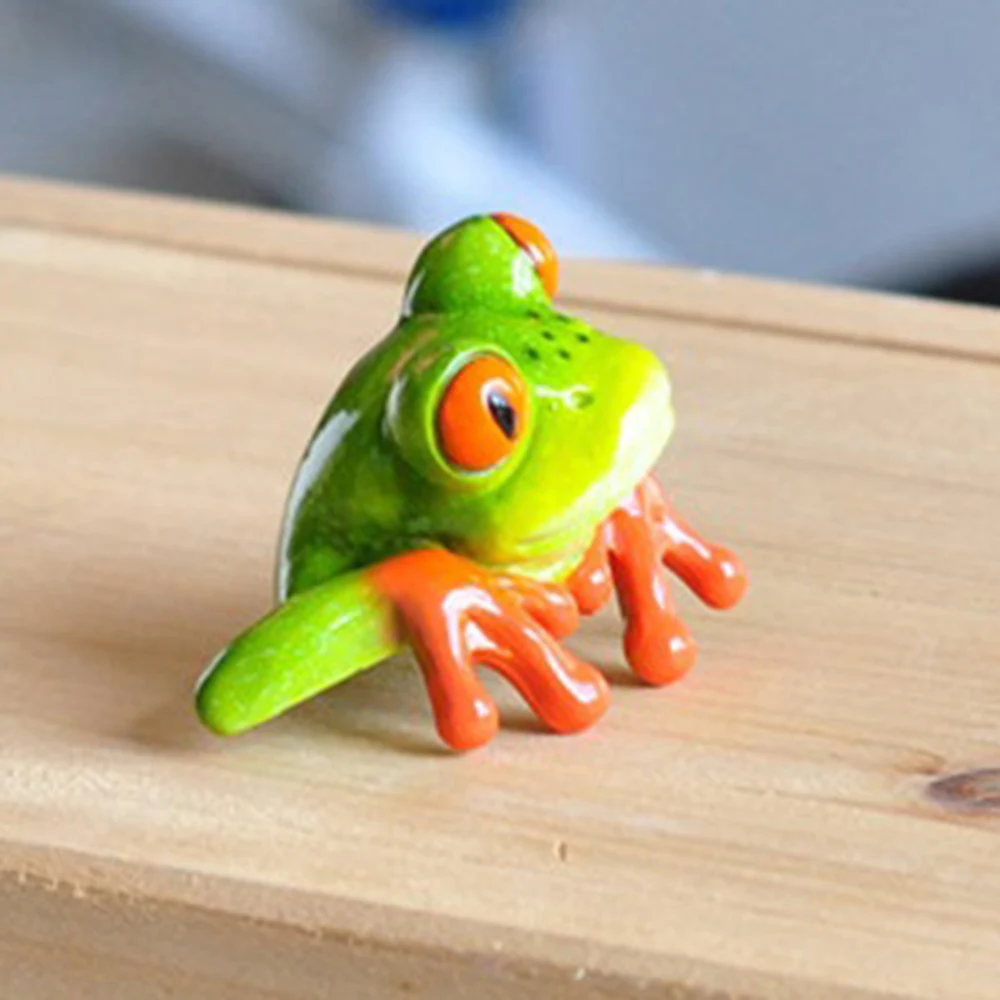 Креативные 3D смолы ремесло лягушка украшение фигурки орнамент статуя домашний декор сада настольная Полка для кухни фигурки, детские игрушки подарок