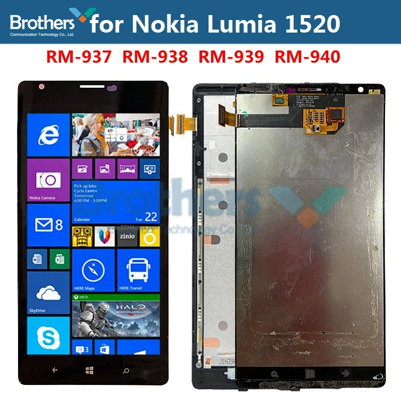 ЖК-экран для Nokia Lumia 1520 ЖК-дисплей в сборе RM-937 сенсорный экран дигитайзер замена