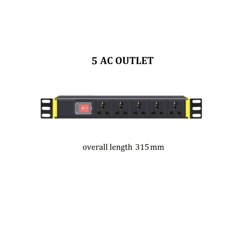 Pdu алюминиевый сплав Молниезащита защита от перегрузки 10A2500W немецкий стандартный разъем