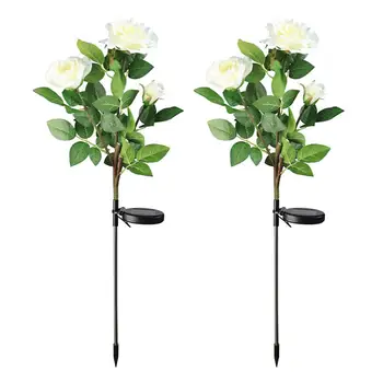

Solar Simulation Rose Flower Light Solar Lights For Garden Decoration LED Waterproof Garden Landscape Lamp Outdoor Lawn Lamp