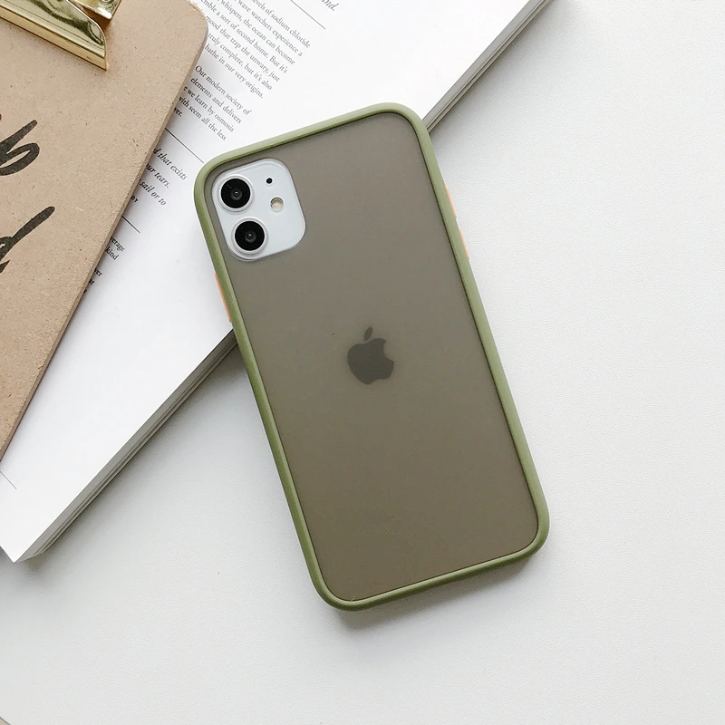 Прозрачный матовый чехол для iPhone 6, 7, 8 Plus, Силиконовый противоударный чехол для iPhone X, XR, XS Max, 11 Pro, прозрачный чехол