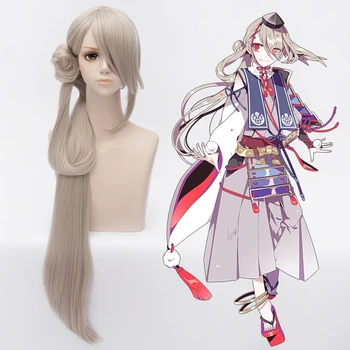 

VICWIG Synthetic Wigs for Women Halloween Long Silver Gray Anime Cosplay Wig with Side Bangs