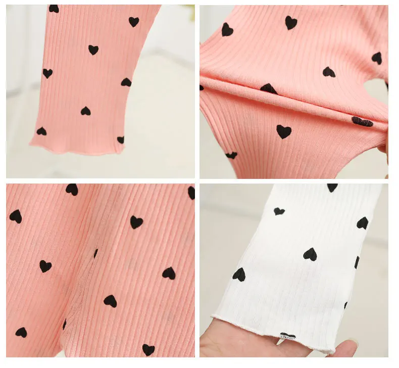 Medium-small Childrenswear Spring Girls Korean-style Casual Trousers Heart Fashion-Style Leggings N183