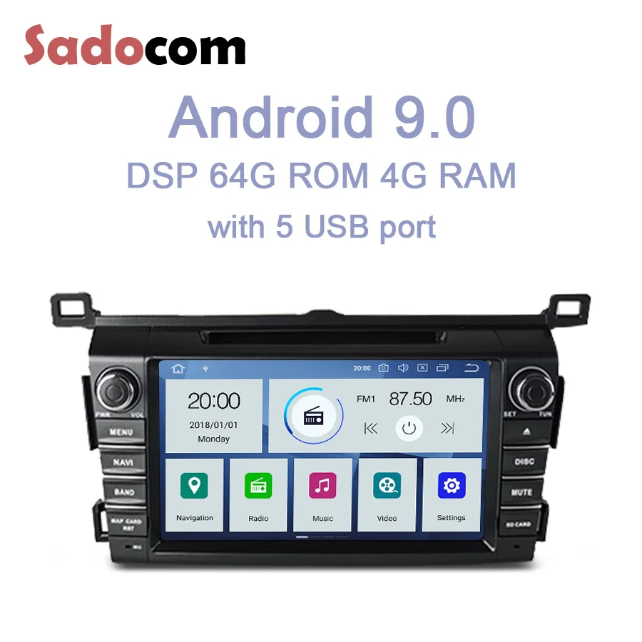 " PX6 2 din Android 9,0 автомобильный dvd-плеер 6 ядер 64 Гб rom 4 Гб ram DSP GDS Авторадио Bluetooth 4,0 для Toyota RAV4 RAV 4 2013